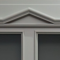 Drzwi zewnętrzne z ozdobnymi gzymsami